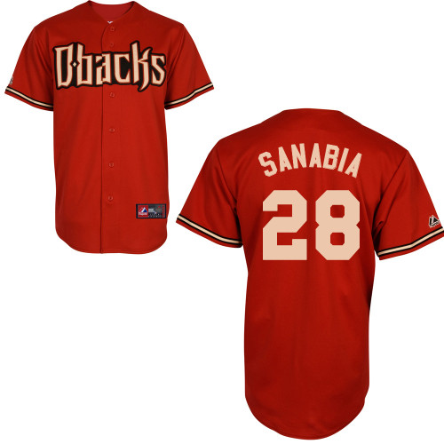 Alex Sanabia #28 MLB Jersey-Arizona Diamondbacks Men's Authentic Alternate Orange Baseball Jersey